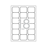 Етикети 63.5x46.6 mm, 18 етик. 1 лист