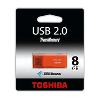 8GB Flash Drive Toshiba TOSHIBA USB HAYABUSA 2.0 Orange