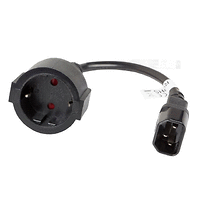 Lanberg extension power supply cable IEC 320 C14 -> Schuko (F) 20cm