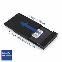 Чекмедже за твърд диск ACT AC1215, 2.5", USB 3.0, Черен