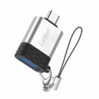 Преходник Earldom ET-OT66, USB F към Micro USB, OTG, Сребрист