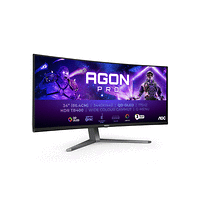 AOC AG346UCD, 34" Curved 1800R QD-OLED, 3440x1440@175Hz, 0.03msGtG, 1000 cd/m2, 1.5M:1, 80M:1DCR, Adaptive Sync, FlickerFree, Low Blue Light, 8Wx2, Tilt, Height Adjust, Swivel, 2xHDMI, DP, USB hu