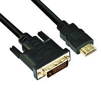Кабел DVI-D (24+1) мъжки, HDMI 19 мъжки, 1.8 м