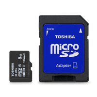 8GB TOSHIBA MICRO SD with Adapter CL10 UHS1