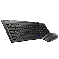 Комплект клавиатура и мишка RAPOO 8200M Multi mode, Bluetooth &2.4Ghz, Безжичен, Черен