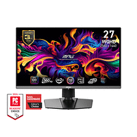 MSI MPG 271QRX QD-OLED, 26.5&quot;, 360Hz, 0.03ms, WQHD 2560x1440, Oled Care 2.0, Fanless Design with Graphene, ClearMR 13000, KVM, Mystic Light, AI VISION, 250 nits, 1500000:1, 100M;1, DP (1.4a), 2x
