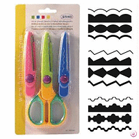 Контурна ножица с 3 вида сменяеми върхове ARTEMIO DECO scissors 09 