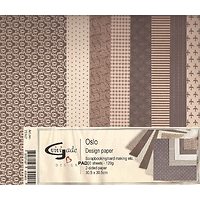  Дизайнерска скрапбукинг хартия пакет 1л  /  30,5 х 30,5 см. OSLO PACK 12" X 12"  
