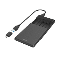 Hama Външна кутия (чекмедже) за USB 2.5" SSD и HDD твърди дискове, черна