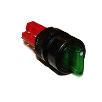Превключвател ротационен светещ М16, Ф18 мм, 2хON-OFF, 5A/250V, 2A/24V, 12V