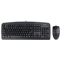 Комплект клавиатура и мишка A4TECH KB-72620, Жичен, Черен