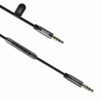 Аудио кабел, Remax S120, 3,5мм, с микрофон, бял, черен