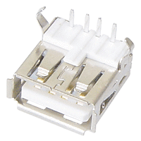 Съединител USB-A женски платков ъглов