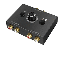R/L Stereo Audio Switch Audio Switcher AB Switcher Passive Speaker Manual Selector