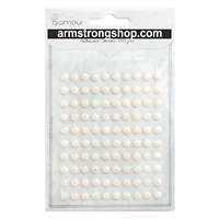 ADHESIVE STONES 6mm, 100 бр. IVORY OPAL - Самозалепващи камъчета