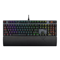 Asus ROG Strix Scope II X gaming keyboard with hot-swappable ROG NX mechanical switches V2, sound-dampening foam, PBT doubleshot keycaps, streaming hotkeys, multi-function controls, three tilt angles,