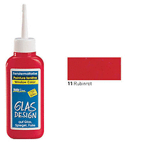 GLAS DESIGN WINDOW COLOR - Структурна боя за стъкло 80мл РУБИНЕНО ЧЕРВЕНА