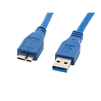 Кабел, Lanberg USB MICRO-B (M) -> USB-A (M) 3.0 cable 0.5m, blue