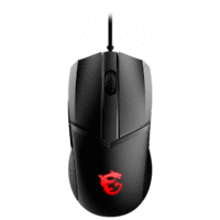 MSI CLUTCH GM41 LIGHTWEIGHT Gaming Mouse, 65g Ultra-Light, PixArt PMW-3389 Optical Sensor - 16 000 DPI, OMRON Switches Rated for 60 Million Clicks, 2m Braided Cable with Gold-Plated Connecto