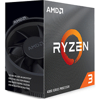 Процесор AMD Ryzen 3 4100, AM4 Socket, 4 Cores, 8 Threads, 3.8GHz(Up to 4.0GHz), 6MB Cache, 65W, BOX