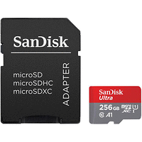 Карта памет SANDISK Ultra microSDXC, 256GB, A1, UHS-I, U1, Class 10, 120MB/s, Адаптер
