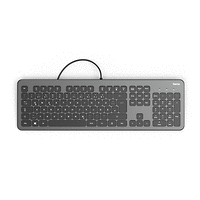 Клавиатура безшумна HAMA KC-700, с кабел, USB, кирилизирана, Черен/Сив