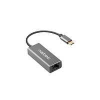 Адаптер, Natec Cricket USB to RJ45 Ethernet Adapter Network Card Cricket USB-C 3.1, 1xRJ45 1GB
