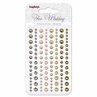  Самозалепващи брилянти WEDDING 1 SCRAPBERRYS Gems faceted 120pc