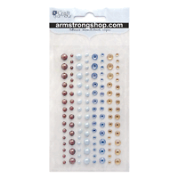 Самозалепващи камъчета и перлички ADHESIVE STONES &amp; PEARLS, 120бр AZURE &amp; SPICE 