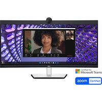 Dell P3424WEB, 34&quot; Curved Video Conferencing, WQHD AG, IPS, 21:9, 5ms, 1000:1, 300 cd/m2, (3440x1440 ), 99% sRGB, HDMI, DP, USB-C, USB 3.2 hub, RJ45, ComfortView Plus, Height Adjustable, Swivel,