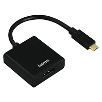 Адаптер HAMA 135725  USB-C Type-C - DisplayPort, Ultra HD, 3 звезди, Черен