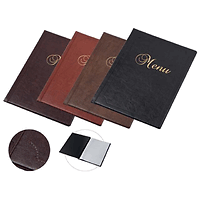 Меню изк.кожа А4 с рамка, 6 джоба,