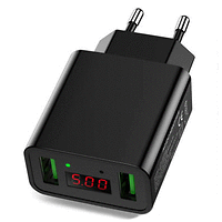 Зарядно устройство WB-UC066, 5V/2.1A, 2xUSB port, LED