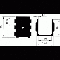 Алуминиев охладител Д23хШ15.5хВ16мм