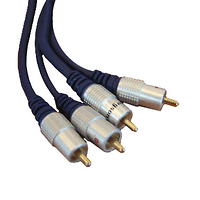 Кабел 2x RCA мъжки, 2x RCA мъжки (2xФ6 мм) CCS, 5 м