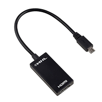 Преходник MHL (micro USB) към HDMI, 15см, Черен 