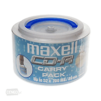 CD-R80 MAXELL cake box wrapped, 700MB, 52x, 50 бр