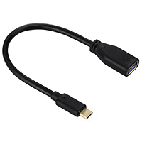 Адаптер HAMA 135712 USB-C мъжко - USB 3.1 A женско, 5Gbit/s, 0.15 м., Черен
