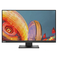 Lenovo ThinkVision E24q-20 23.8 Inch QHD IPS Monitor 4 ms VGA + DP 1.2 + HDMI 1.4 with Eyesafe, high adjustment pivot stand and speakers - Raven Black