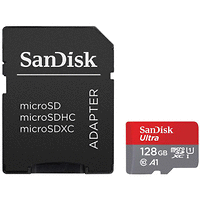 Карта памет SANDISK Ultra microSDHC, 128GB, A1, UHS-I, U1, Class 10, 120MB/s, Адаптер