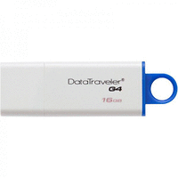 USB памет KINGSTON DataTraveler G4, 16GB, USB 3.0, Бял
