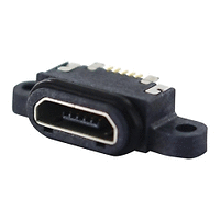 Съединител MICRO USB 2.0 тип B; гнездов(receptacle); ъглов; SMD; водозащитен
