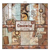 STAMPERIA Double Face Sheets 10 Pack "Clockwise" - Дизайнерски блок 12"x12" 