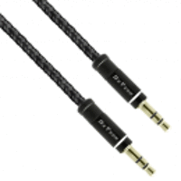 Аудио кабел DE-04AUX, 3.5mm жак, М/М, 1.0м, Черен
