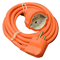 Захранващ кабел удължителен (3x1.5 мм2), 10 м, ОРАНЖЕВ
