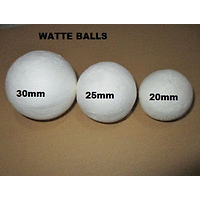 WATTE BALLS 20 мм. 25бр. - Ватени топчета за декорация , глави на кукли и др.