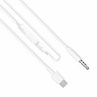 Аудио кабел Earldom ET-AUX41, 3.5mm към Type-C, 1.0м, Бял