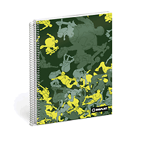 Тетрадка твърди корици, спирала, А4, офсет, 120 л. – ред – Skate  2074203830