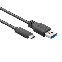 Кабел USB 3.0/USB 3.1, A мъжки/C мъжки, 1 м , ЧЕРЕН