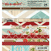 Дизайнерски ЛИСТ 6"х6" /  MME, USA   Christmas AIB 6x6 Paper Pad 